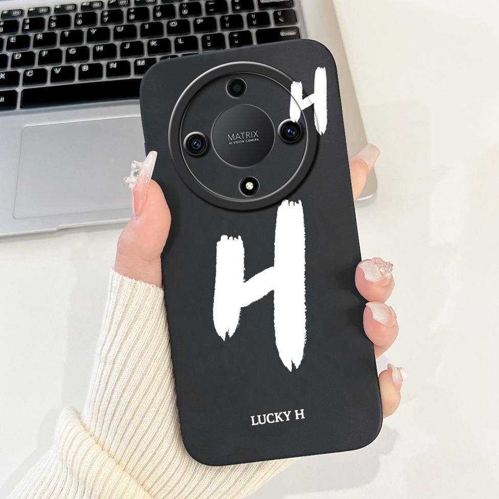 Чехол для Honor X9A RMO-NX1 Силиконовый Простой Модный Дизайн с Узором Букв от A до Z Задняя Крышка Для Телефона Honor X9a Чехол Funda 6.67''