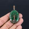 Созданный в лаборатории изумрудный драгоценный камень «Древо жизни» из чистой медной проволоки, завернутый в подвеску ручной работы, ювелирные изделия