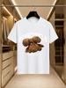 2026 New Arrival 100 Cotton Tshirt Pdgcircle Upside Down Bear Print American Vintage Loose Casual Short Sleeve Tee