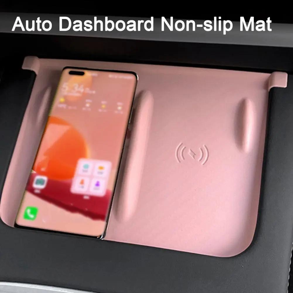 Для Tesla Model 3 Y 2024 2024 2024 силиконовый беспроводной зарядный коврик нескользящий коврик пылезащитный зарядное устройство защитный чехол автомобильные аксессуары