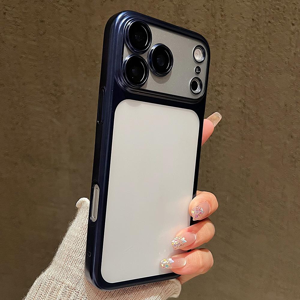Электрооцинкованный прозрачный чехол для телефона для iPhone 17 16 15 14 13 Pro Max 17 Air Покрытие Рамка Защитная пленка для объектива Противоударный чехол