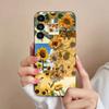Sunflowers Printed  Phone Case For Samsung S25,24,21,22,23,S30,Ultra,S20,Plus,Fe,Lite,Note,S10,S9,Black Soft Shell