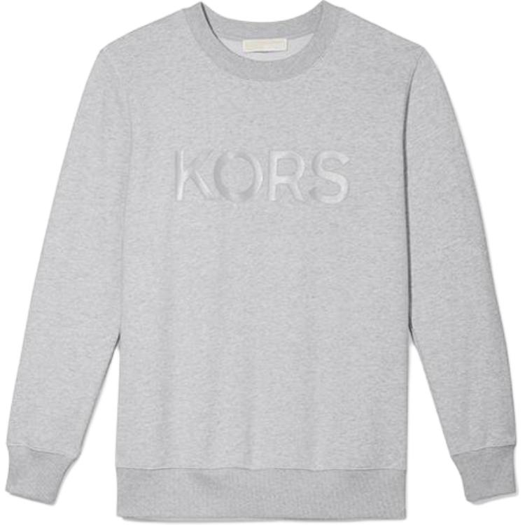 Michael Kors Свитшот с круглым вырезом и принтом букв с логотипом, флисовый, унисекс, серый MS1501I23G-036