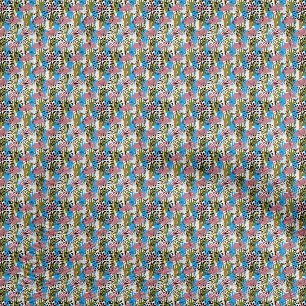 oneOone Cotton Flex Brown Fabric Abstract Fabric For Sewing Printed Craft Fabric By The Yard 40 Inch