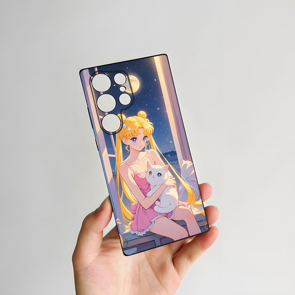 Anime S-Sailor Moon Phone Case For Samsung A25 A13 A33 5G A54 A36 A35 A56 A52 A14 Shockproof Soft Cover