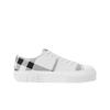 (w) Check Cotton Sneakers Black White