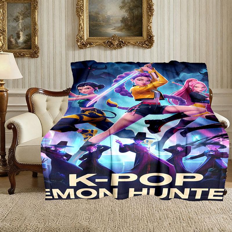 [Kpop Demon Hunters Blanket] Creative Blanket for Women Men Family Friend on Birthday Mothers Fathers Day Valentines Day