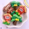 Resin Colorful Road Sign Coconut Tree House Flat Back Cartoons Figurines 10PCS Scrapbooks DIY Phone Decor Accessories Crafts