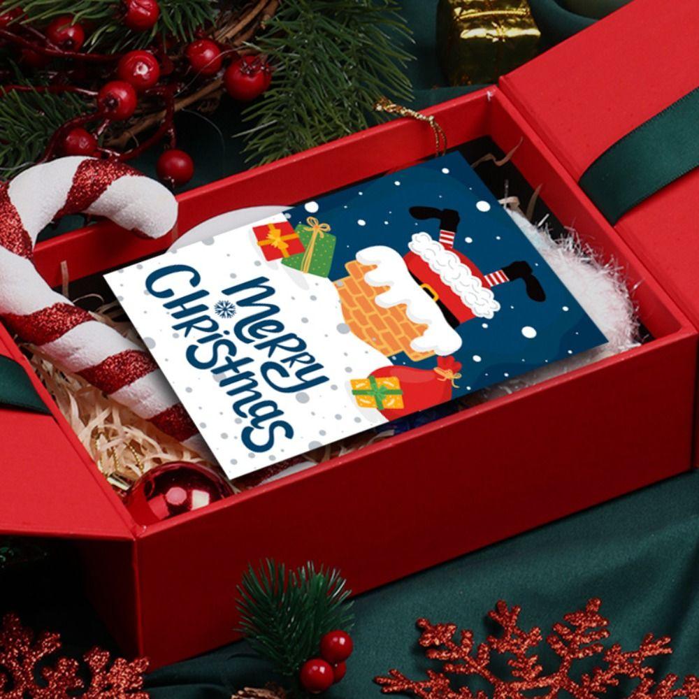 50 шт. Вкладыш Открытка для поздравлений 5,4*9 см Открытка для заметок Подарок Рождественские открытки С Рождеством