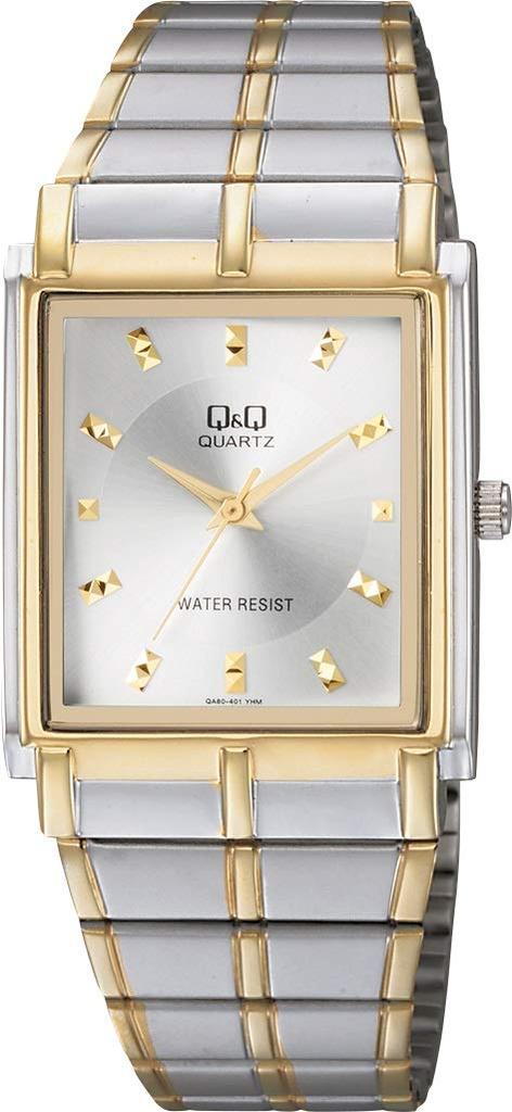 Watch Analog Waterproof Metal Band Silver [Citizen Q&Q] QA80-401 Men's