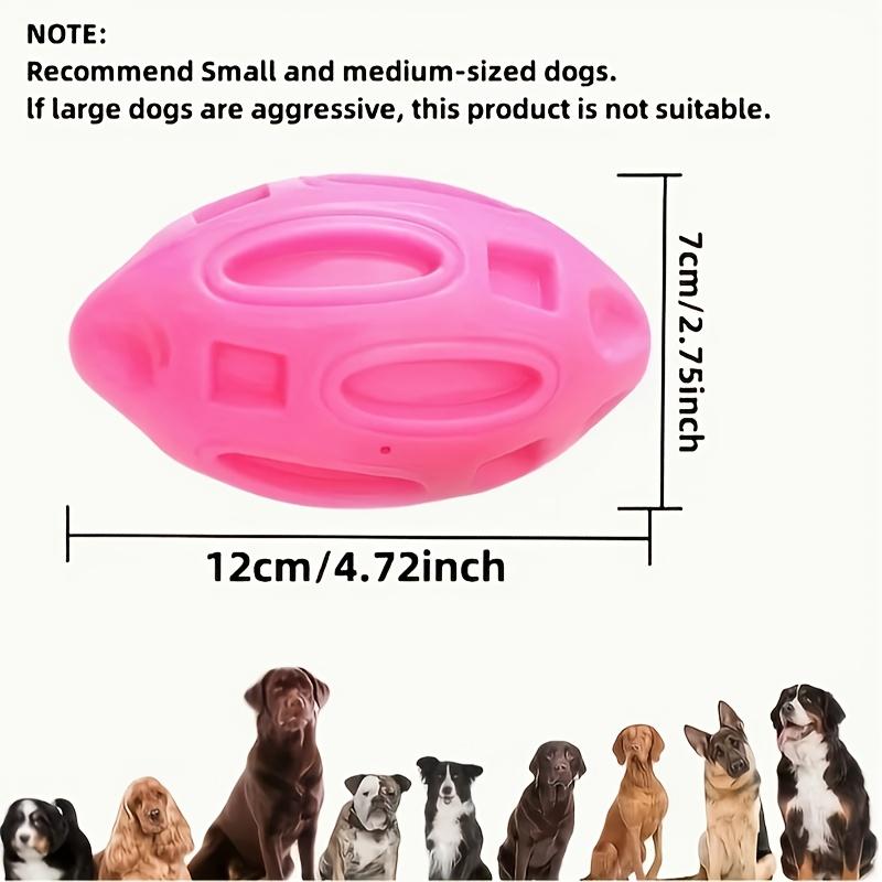 Неразрушимая пищащая игрушка для жевания собак регби - подходит для агрессивных любителей жевать, скрежещущих зубами и для игр - идеальный подарок для маленьких собак