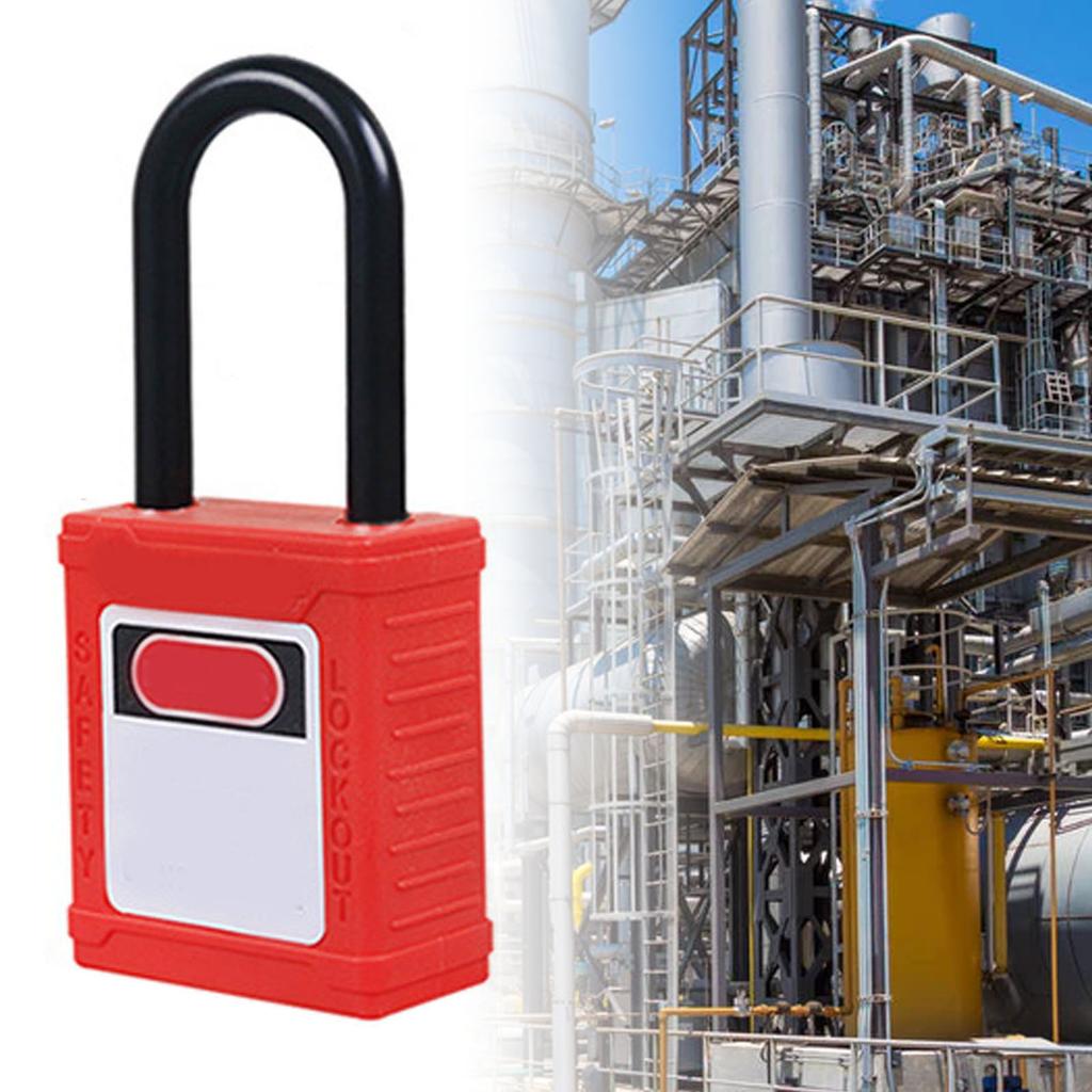 38mm Safety Padlock Red Nylon Insulation Anti Slip Lockout Tagout Locks for Industrial