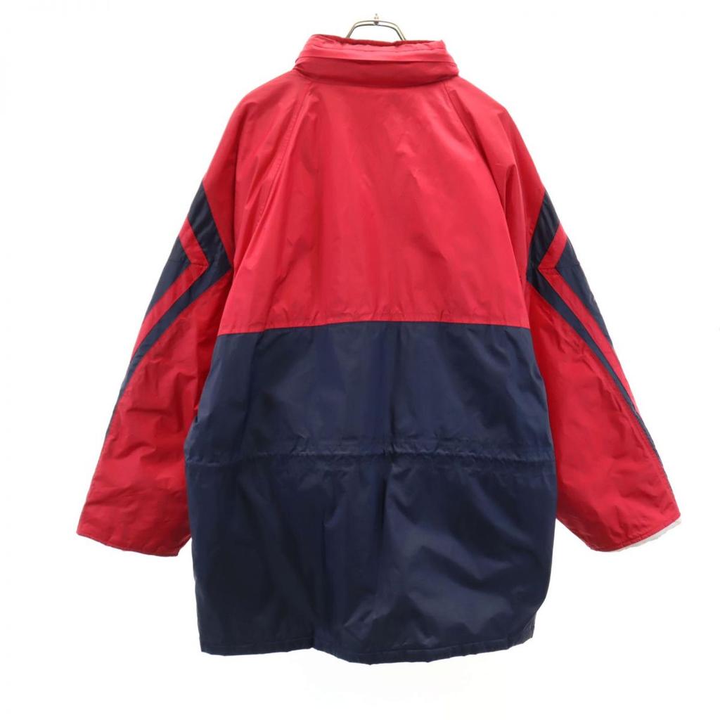 Adidas 80-е винтаж Хлопковый наполнитель Пальто-скамейка L Темно-синий система Мужской Б/У