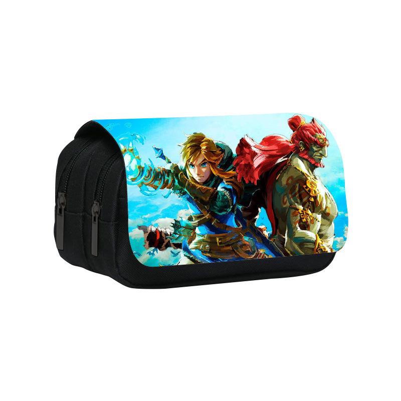 Zelda Legend Double-Layer Pencil Case: King's Tear Design for School Students