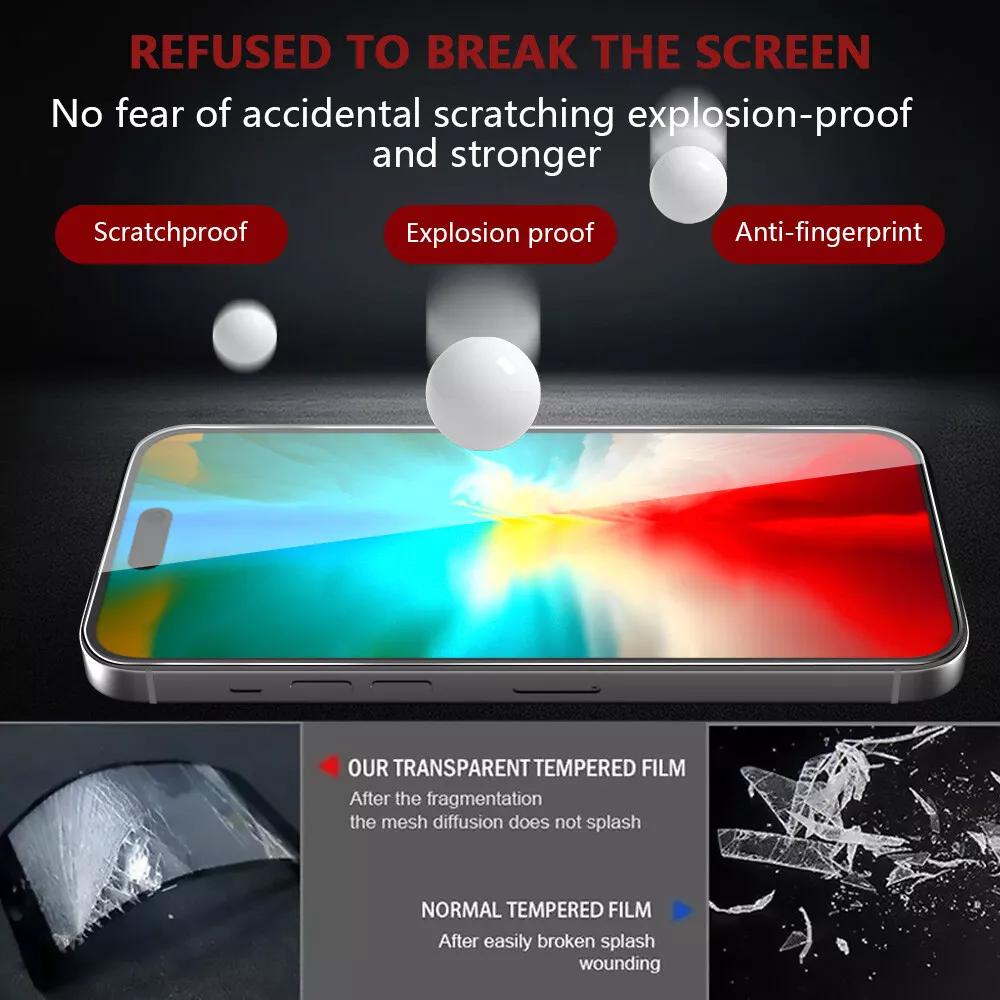5 шт. Закаленное стекло для iPhone 15 Pro Max Защитная пленка для экрана для iphone 7 8 11 12 13 14 15 16 16 E Plus X XR XS Max Mini Защитное стекло