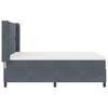 Boxspring Bed with LED Light Strips Dark Gray 140 x 200 cm Velvet