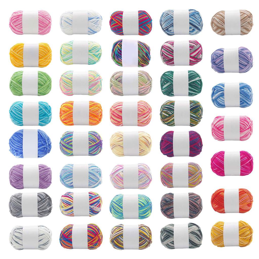 Crochet Yarn Acrylic Soft Yarn Roll of 50g Knitting Yarn for DIY Hand Knitting Weaving Bags Hat Clothes DIY Crafts