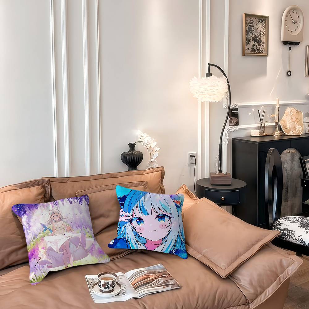Musician G-Gawr G-Gura Pillowcase Toon Gift Cushion Cover Bedroom Home Sofa Chair Seat Decor Pillow Case