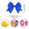 10PCS/Set 2.4Inches Solid Hair Bows With Hair Clips For Girls Headwear New Handmade Bowknot Barrettes Cute Kids Hair Accessories