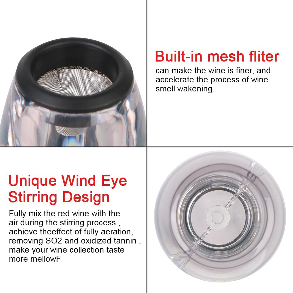 Wine Decanter Pourer With Filter and Base Red Wine Whisky Aerator Dispenser For Bar Party Kitchen Quick Sobering Professional