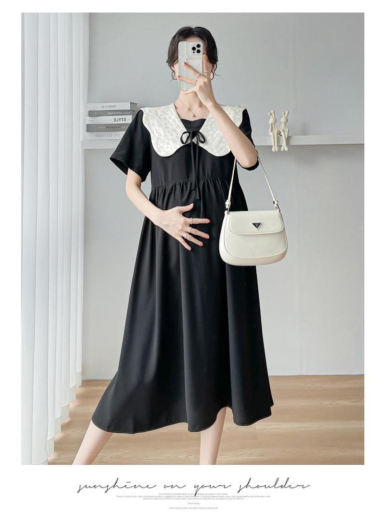 Трендовое свободное летнее платье для беременных 2024 года для стильных мам