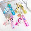 Cute Cartoon Rainbow Horse Keychain Pendant Unicorn Silicone Doll Women's Bag Car Key Chain Ring Decoration Bha-008y