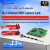 TCHD TC-410N4 4-канальная 4K HDMI PCIe карта видеозахвата