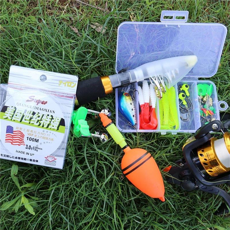 Детские рыболовные снасти, легкие и портативные телескопические удочки и катушки для детской рыбалки