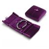 Luxury Velvet Jewelry Box Vintage Necklace Bracelet Case Portable Rings Bearer Box  Jewelry Storage