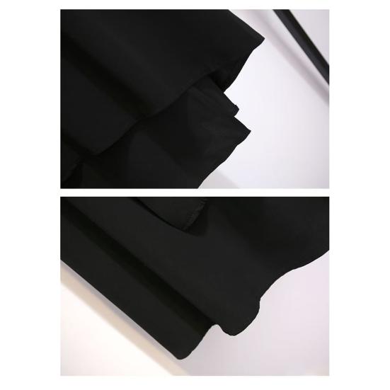 Юбка миди с высокой талией, декор пуговицами, неровный большой подол, юбка А-силуэта, однотонная летняя тонкая юбка