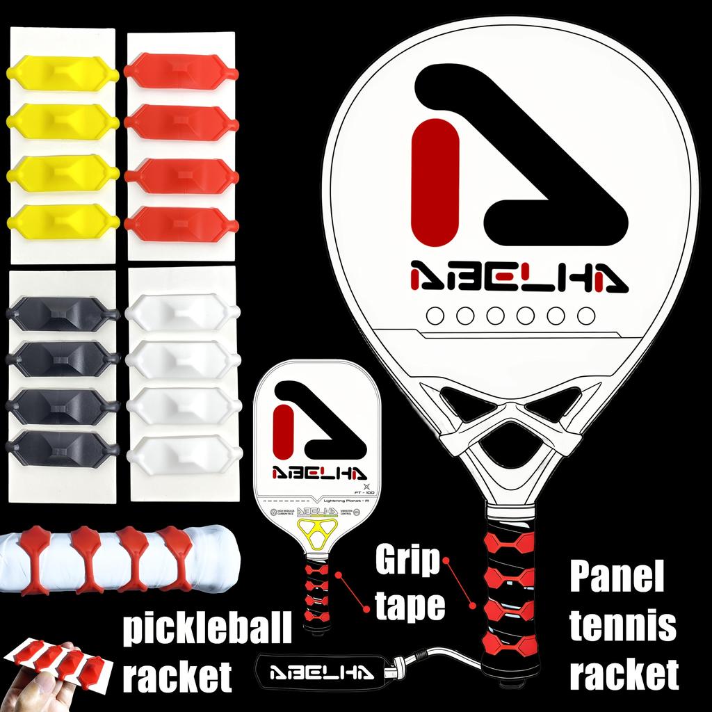 Beemon Padel racket custom handle grip silicone enhanced anti-slip comfort, anti-slip cover for badminton/tennis racket