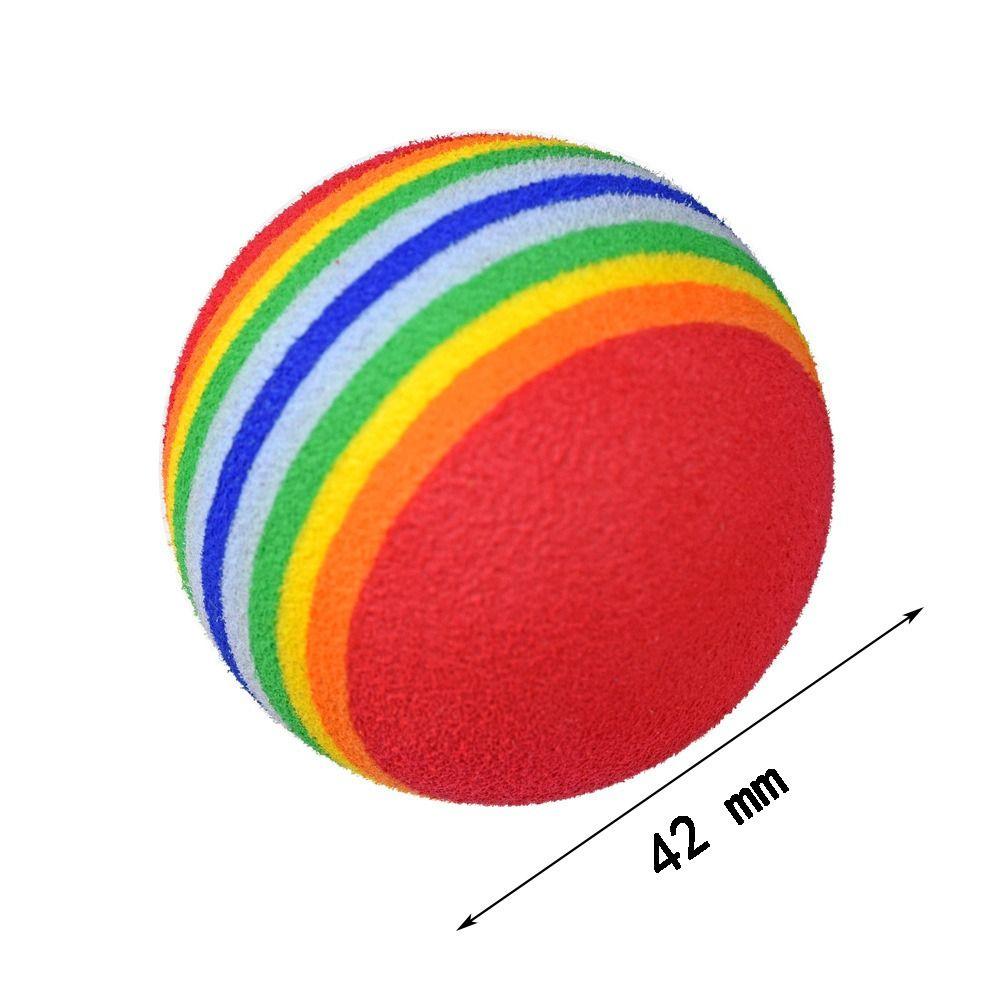 Интерактивный мяч из EVA-губки Радужный Желтый Синий Жевательная погремушка Горячая распродажа Товары для питомцев В помещении