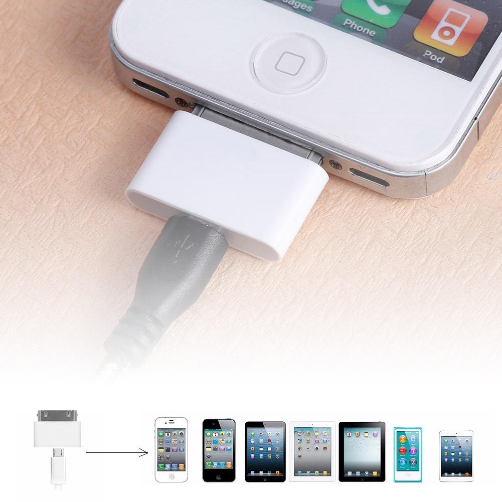 Переходник Micro USB на Male для 30-контактного iPhone4 4S 3G 3GS зарядное устройство адаптер