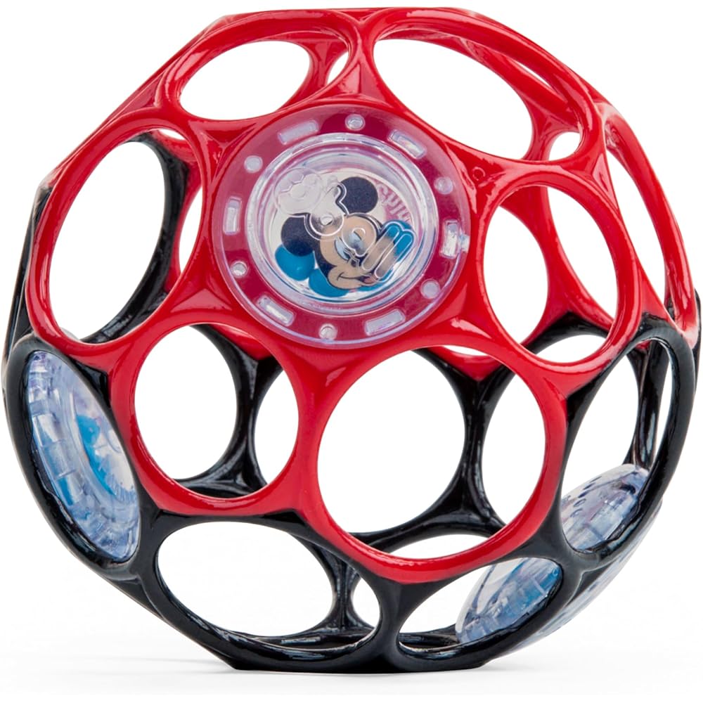 Mickey Mouse O-Ball Rattle Soft Toy for Infants Easy Grip Design Colorful Fun