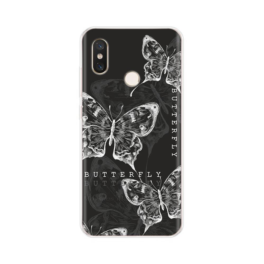 Для Xiaomi Mi 8 Чехол Mi8 Чехол для телефона Панда Бабочка Мягкая Силиконовая Задняя Крышка Для Xiaomi8 M1803E1A Чехол Модный Funda Сумки Корпус
