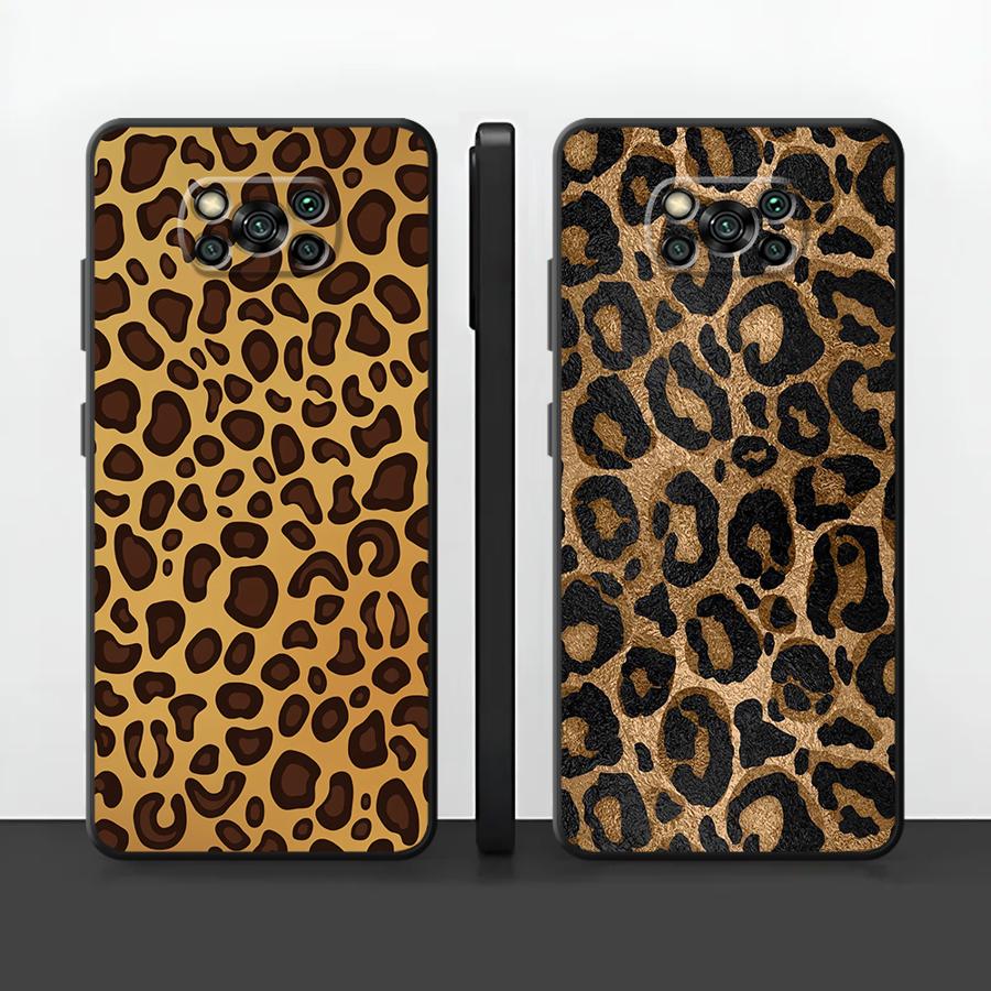 Чехол для телефона Funda для Xiaomi Poco F8 C50 C71 C75 F3 X7 X3 X4 X5 Pro M5 F1 C61 M7 Pro M3 M4 Ретро Леопардовый Принт