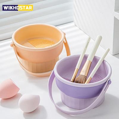Чаша для чистки кистей для макияжа Beauty Egg Набор для чистки инструментов Кисть Пуховка для пудры Сухая чистка Силиконовая полка для сушки