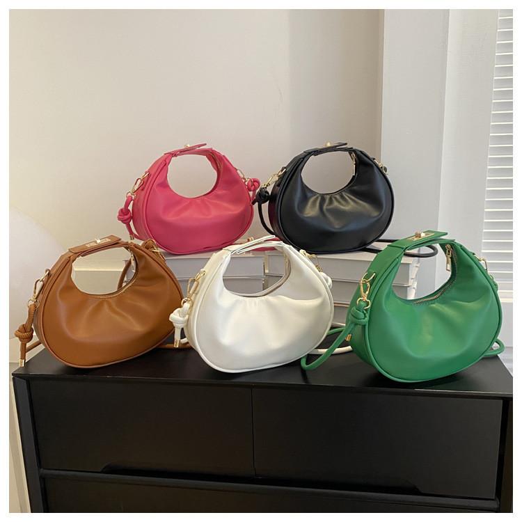 Fashionable Soft Pu Material Handbag 2023 Summer New Style Urban Simple Shoulder Bag