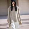 Женский кардиган-шаль из шерсти на одно плечо - Нишевый повседневный свитер