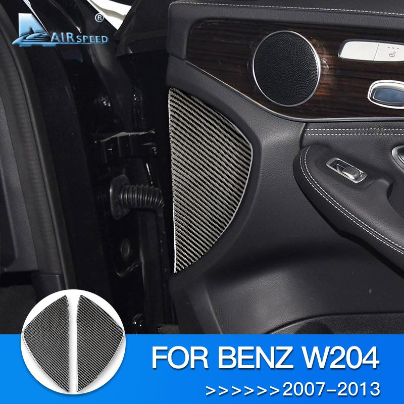 Carbon Fiber Sticker for Mercedes Benz W204 2007 2008 2009 2010 2011 2012 2013 AMG Interior Trim Car Door Groove Accessories