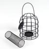 Iron Cage Bird Feeder Metal Bird Food Dispenser Hanging Feeding Column