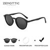 ZENOTTIC Модные круглые солнцезащитные очки с диоптриями Фотохромные Поляризованные Очки от солнца при близорукости Спортивные Оптические очки для мужчин и женщин
