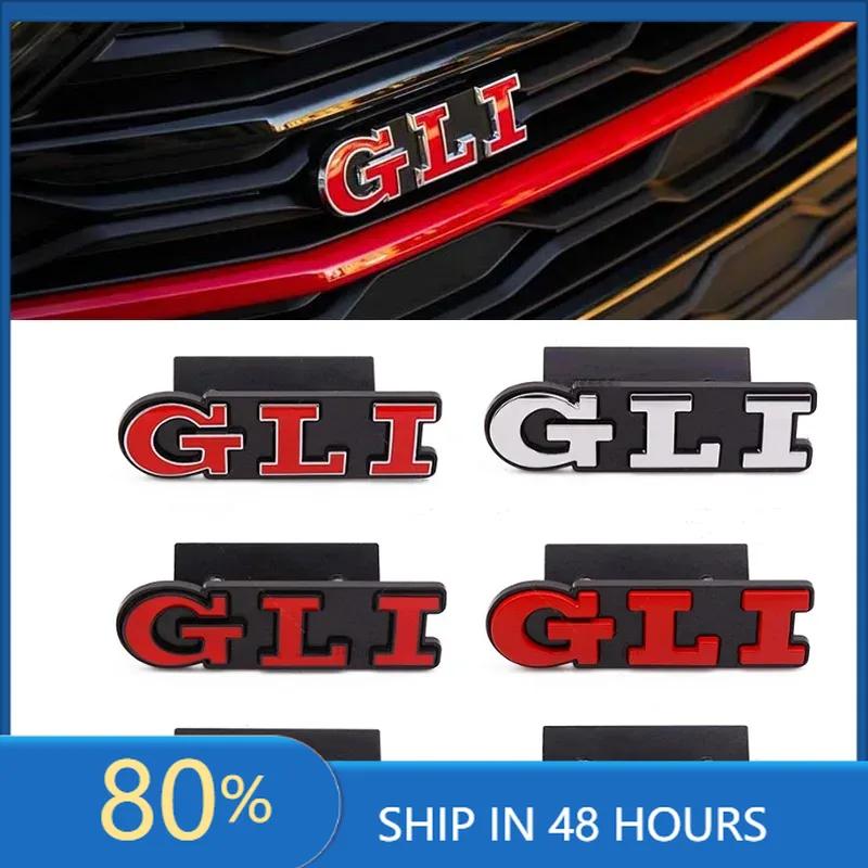 BRP1 For VOLKSWAGEN VW GTI 3D Metal Car Letters Rear Trunk Front Grill GLI Logo Badge For Golf Bora VW Jetta MK4 MK5 MK6 MK7 GLI Embl oq2