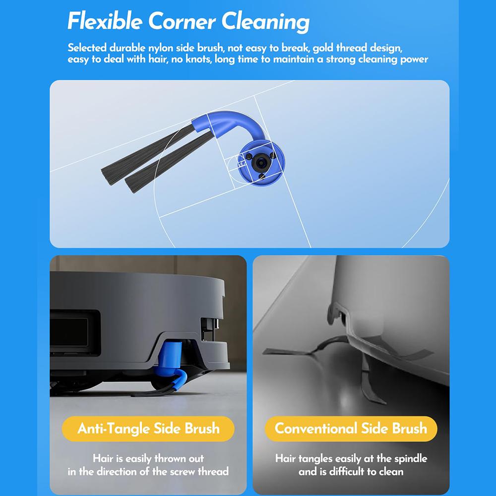 For Ecovacs DEEBOT X9 PRO OMNI/X9 PRO Side Brush Replacement Part Edge Cleaning Deep Corner Reach