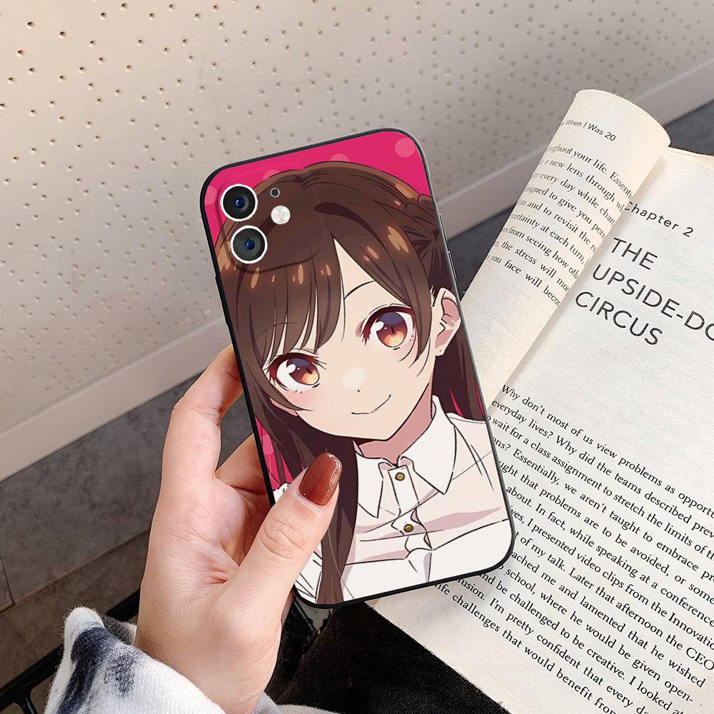 Чехол для телефона Mizuhara Chizuru из аниме «Девушка напрокат» для iPhone 17 Air 16 15 14 13 Pro Max 11 12 Черный силиконовый чехол