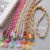 Модный разноцветный регулируемый ремешок-шнурок на шею/через плечо для телефона - Толстая плетеная противоударная цепочка