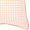 Francfranc Sheer Check Pillowcase, 70x50cm, White x Orange, New Life Bedding