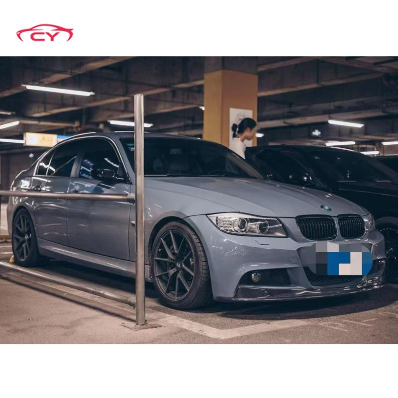 08-11 BMW 3 серии E90 МКПП MP Модифицированный передний сплиттер-губа в стиле AK из влажного углеродного волокна