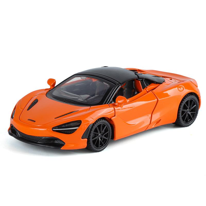 Boxed 1/32 Alloy Die-cast McLaren 720S Car Model, Children's Toy Car with Sound and Light, Desktop Decoration Ornaments for Boys Gifts