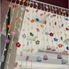 9pcs Colorful Flowers Artificial Flower Curtain Hanging Room Decorative Curtain  Bedroom Decoration